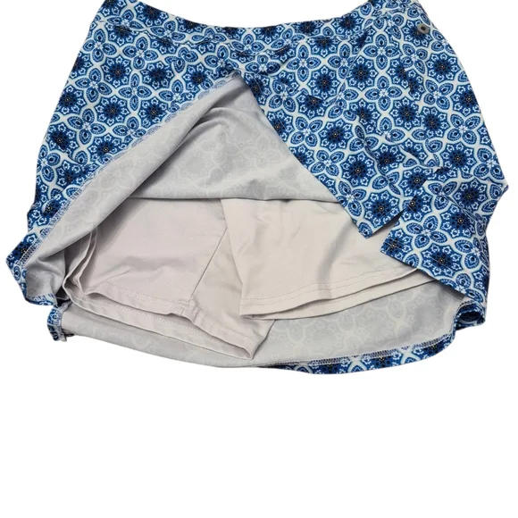 Ekouaer Blue Patterned Women's Skort Size Large - Picture 5 of 6
